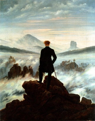 Der Wanderer über den Nebelmeer (wanderer above the sea of fog), 1818